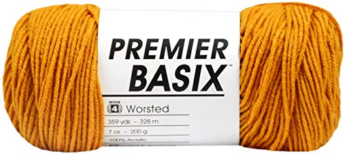 Premier Yarns 625249 1115-49 GARN BASIX GOLDENROD, Baumwolle, Einheitsgröße, 328 meter von Premier Yarns