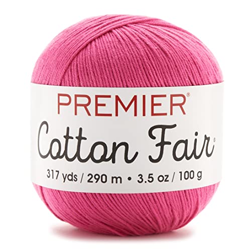 Premier Yarns Cotton Fair Solid Garn, Hellrosa, sonstiges, Mehrfarbig, 9.52 x 9.52 x 10.16 cm von Premier Yarns