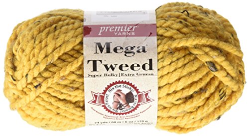 Premier Yarns Mega Tweed Garn, Gelb von Premier Yarns