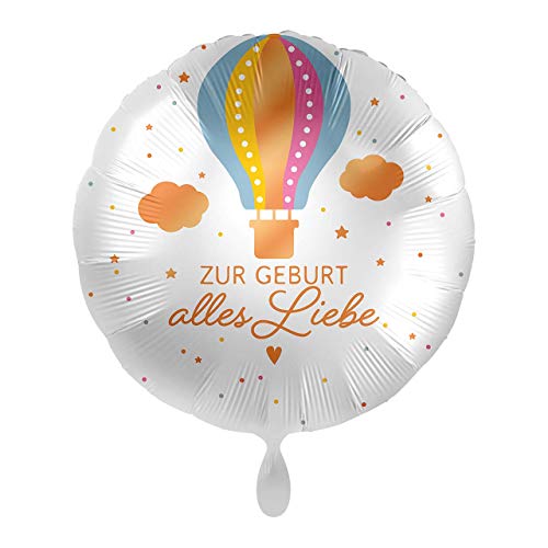 Folienballon Geburt Baby "Zur Geburt alles Gute" Luftballon Mädchen Junge Babyparty Geburt Baby Shower Party Geschenk Heliumballon von Premio