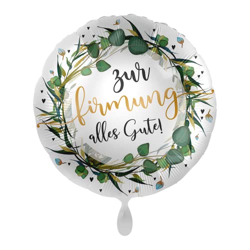 Folienballon Zur Firmung alles Gute Greenery, ca. 43 cm von Premioloon