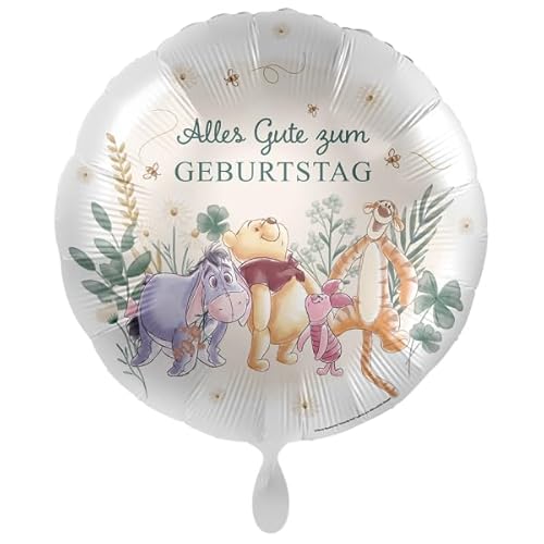 Winnie Puuh Folienballon * Alles Gute zum Geburtstag * als Deko für Geburtstag und Party | Größe: 43cm | Partydeko Luftballon Ballon Geschenk Kindergeburtstag von Premioloon