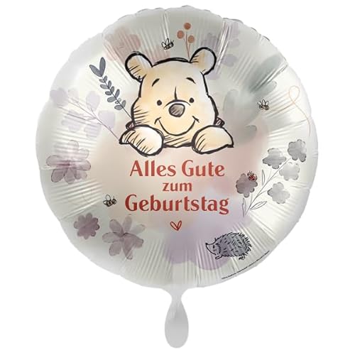 Winnie the Pooh Folienballon * Alles Gute zum Geburtstag * als Deko für Geburtstag und Party | Disney, Größe: 43cm | Partydeko Luftballon Ballon Geschenk Kindergeburtstag von Premioloon