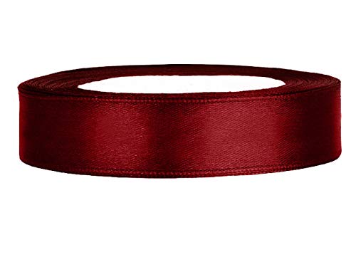 Premium Weddings Satinband Bordeaux 12 mm 25 m - Schleifenband Geschenkband Dekoband von Premium Weddings