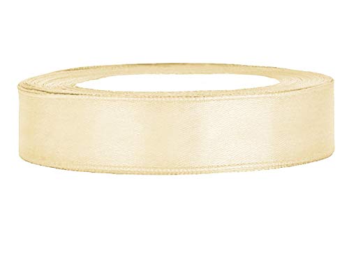 Premium Weddings Satinband Creme 12 mm 25 m - Schleifenband Geschenkband Dekoband von Premium Weddings