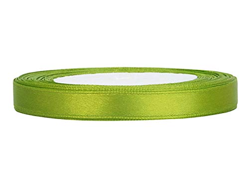 Premium Weddings Satinband hellgrün 6 mm 25 m - Schleifenband Geschenkband Dekoband schmal von Premium Weddings