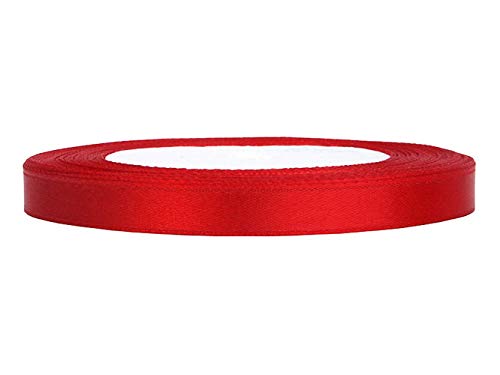 Premium Weddings Satinband rot 6 mm 25 m - Schleifenband Geschenkband Dekoband schmal von Premium Weddings