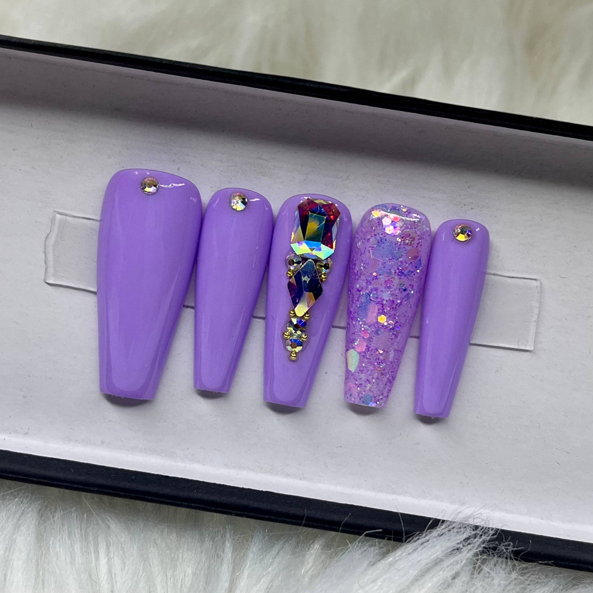 Gut Für Dich | Lavendel Glitzer & Bling Nageldruck Set von PressLabCo