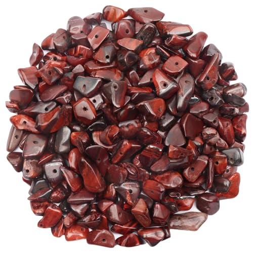 420 Stück Edelsteinperlen Roter Tigerauge Perlen zum Auffädeln Kristall Perlen 5-8 mm Gebohrt Edelstein Perlen zum Basteln Natur Steinperlen für DIY Armbänder Ketten Ohrringe Schmuck von Prettme