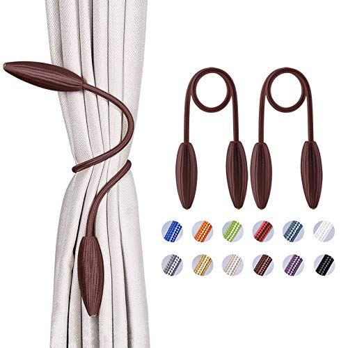 Pretty Jolly 2 Stück DIY Twist Curtain Tiebacks Creative Decorative Drape Tie Backs European Style Random Modelling Curtain Holdbacks for Home & Office Window Blackout & Sheer Drapery (Braun) von Pretty Jolly