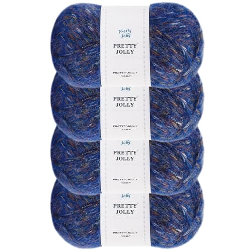 Pretty Jolly 4 Knäuel Tweed-Garn (blau) von Pretty Jolly