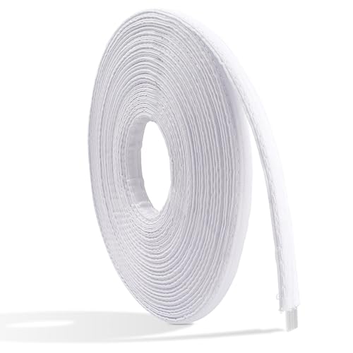 Weißes Polyester-Stäbchen zum Nähen,12 Yards,12 mm,durchnähbar, Korsett-Stäbchen mit geringer Dichte,Polyester-Nähzubehör, BH-Stäbchenwerkzeug für Hochzeitskleider, Korsetts, Brautkleider, Dessous von Pretwad