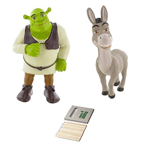 Price Toys Shrek Mini-Figur Spielzeug der Ansammlung Shrek und Esel Kuchendeckel (Shrek / Esel) von Price Toys