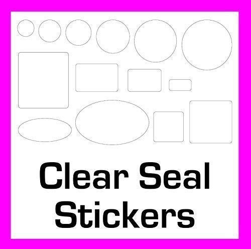 200 Klar Seal Aufkleber - 14 Größen Zur Auswahl Permanent Selbstklebende - 40 x 66mm Ovale von Price stickers