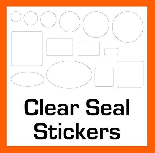 500 Transparent Dichtung Aufkleber - 14 Größen Zur Auswahl Permanent Selbstklebende - 21 x 48mm Ovals von Price stickers