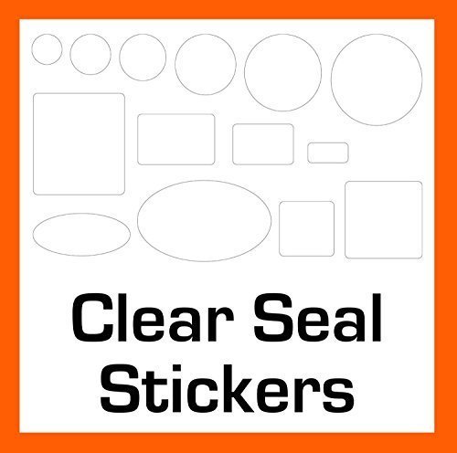 500 Transparent Dichtung Aufkleber - 14 Größen Zur Auswahl Permanent Selbstklebende - 38mm Circles von Price stickers