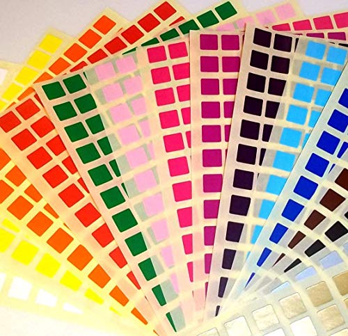 Farbe Code Quadrate, Packung 100 - Grün, 10 MM von Price stickers