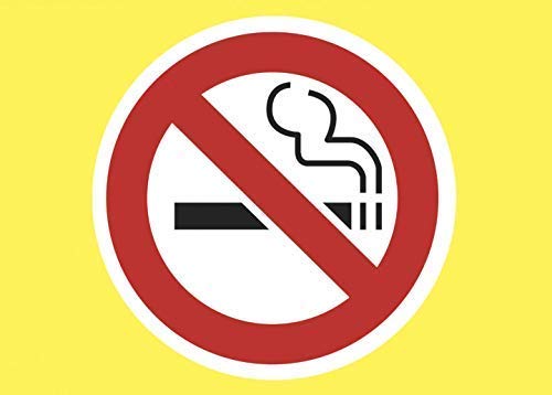 No Smoking Sticker - 76mm Kreise, Pack - 50 von Price stickers