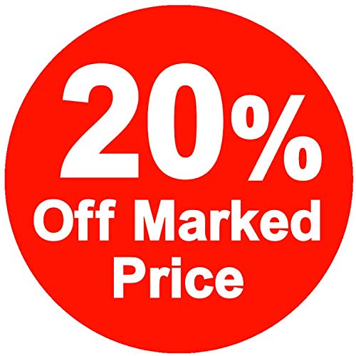 % Off Markiert Price Stickers - Rot, 20%, 45mm, Pack - 500 von Price stickers