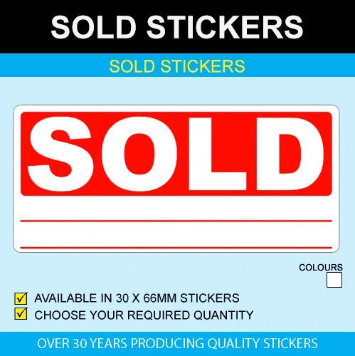 Verkauft 30 X 66mm Aufkleber, 1000 von Price stickers