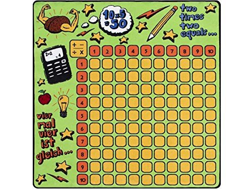 Primaflor - Ideen in Textil Kinderteppich Lern-Teppich Spielteppich - Das Kleine 1x1, 200x200cm, Qualitätsteppich als Rechen-Mathe-Spiel von Primaflor - Ideen in Textil