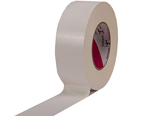 Profi Gewebeklebeband Klebeband für Bühnenbau Tape Gewebeband Verlegerklebeband - Weiß, 5cm x 50m, Matt, Wasserfest, Beschriftbar, Rückstandsfrei Abziehbar von Primaflor - Ideen in Textil