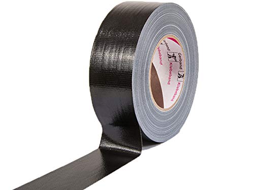 Primaflor - Ideen in Textil Profi Gewebeklebeband Klebeband für Bühnenbau Tape Gewebeband Verlegerklebeband - Schwarz, 5cm x 50m, Matt, Wasserfest, Beschriftbar, Rückstandsfrei Abziehbar von Primaflor - Ideen in Textil