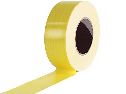 Primaflor - Ideen in Textil Profi Klebeband für Bühnenbau Tape Gewebeband Gewebeklebeband Verlegerklebeband - Gelb Matt, 5cm x 50m, Wasserfest, Beschriftbar, Rückstandsfrei Abziehbar von Primaflor - Ideen in Textil