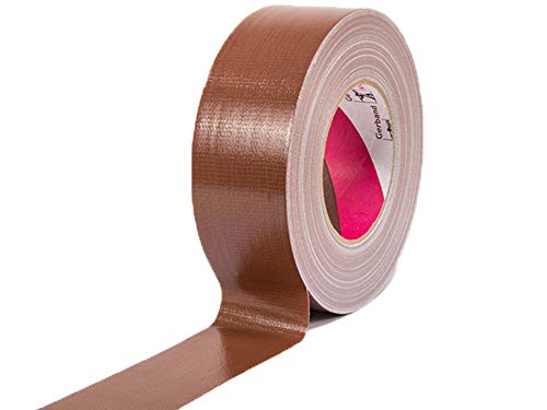 Profi Tape Gewebeklebeband Klebeband für Bühnenbau Gewebeband Verlegerklebeband - Braun, 5cm x 50m, Matt, Wasserfest, Beschriftbar, Rückstandsfrei Abziehbar von Primaflor - Ideen in Textil