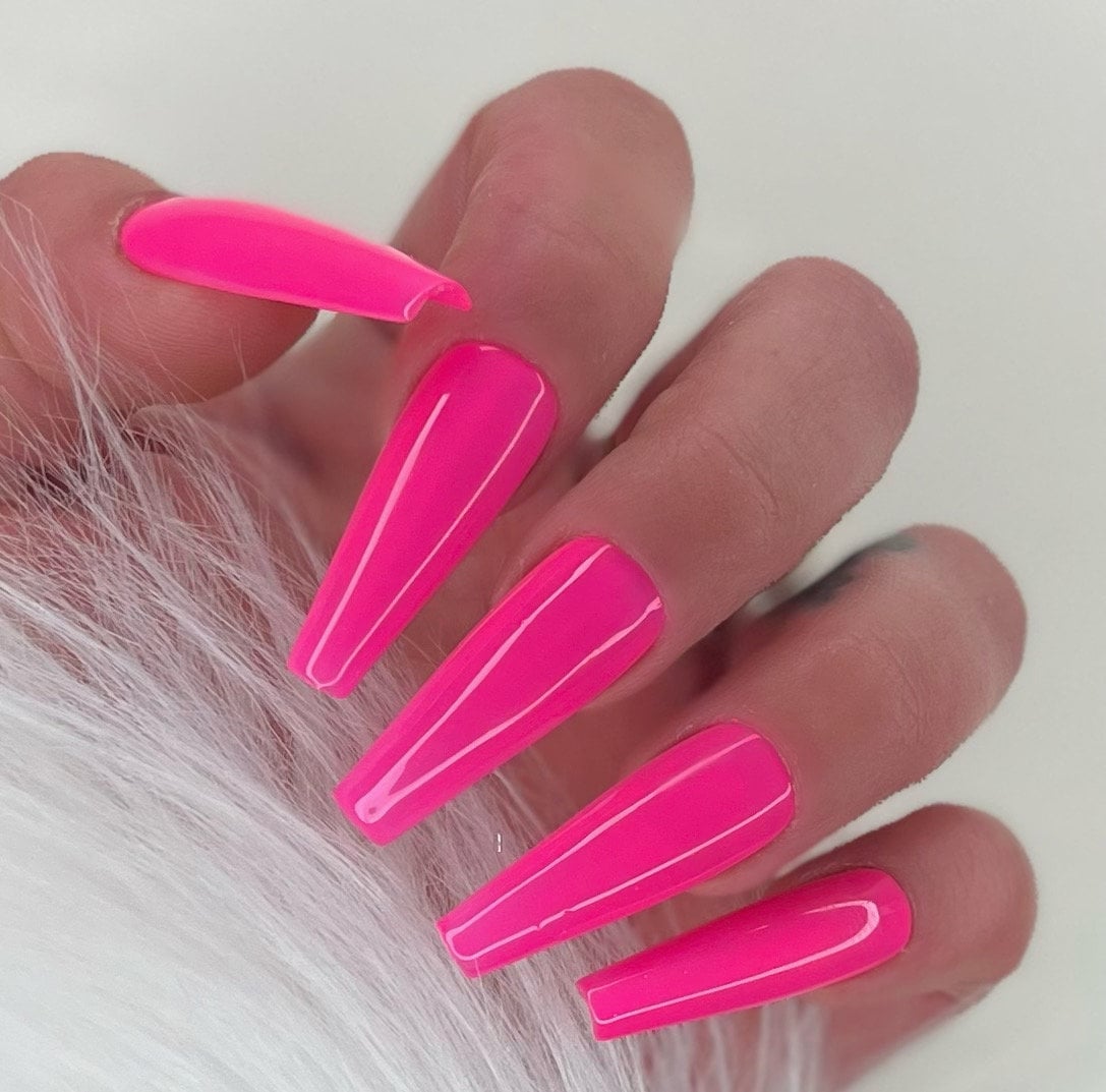 Press On Nails Neon Pink von PrincessNails01