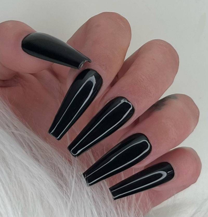 Press On Nails Schwarz Black von PrincessNails01