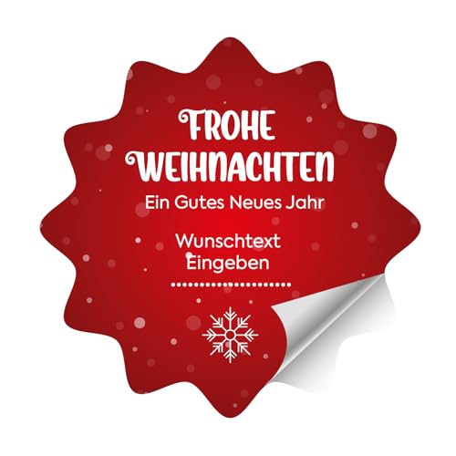 PrintGoing® Personalisierte frohe weihnachten aufkleber Selbstklebende und Bunte Noël-Designs für die Weihnachtszeit, 10 verschiedene Muster 60 Stück von Print Going