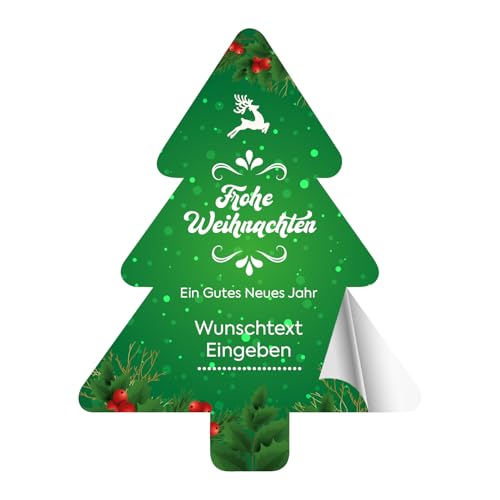 PrintGoing® Personalisierte frohe weihnachten aufkleber Selbstklebende und Bunte Noël-Designs für die Weihnachtszeit, 10 verschiedene Muster 60 Stück von Print Going