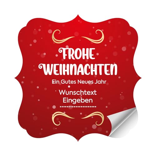 PrintGoing® Personalisierte frohe weihnachten aufkleber Selbstklebende und Bunte Noël-Designs für die Weihnachtszeit, 10 verschiedene Muster 60 Stück von Print Going