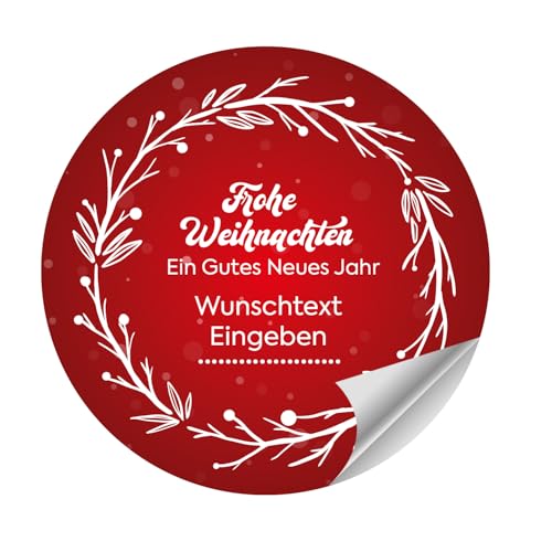 PrintGoing® Personalisierte frohe weihnachten aufkleber Selbstklebende und Bunte Noël-Designs für die Weihnachtszeit, 10 verschiedene Muster 60 Stück von Print Going