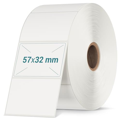 Print-Mint Etiketten Selbstklebend Bedruckbar 2100 Stück Etiketten zum Beschriften 57 x 32 mm für Labeldrucker Etikettendrucker DHL - Versand Etiketten Paketaufkleber Drucken Aufkleber Weiß von Print-Mint