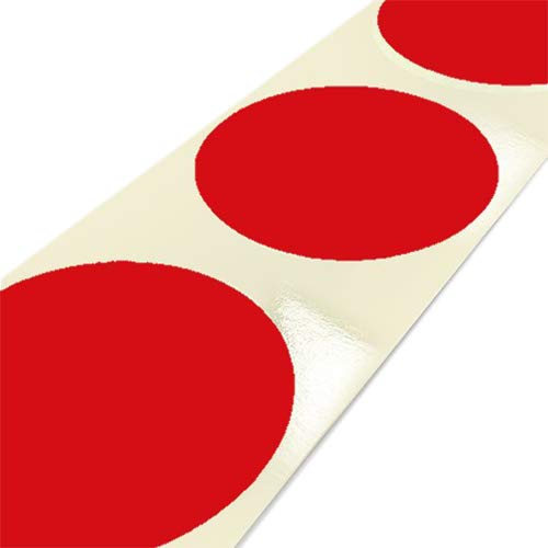 Print&Stick | Bunte Markierungspunkte Klebepunkte 30mm Rot 1000 Etiketten von dakomyo