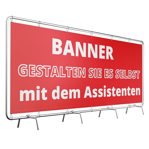 Banner Personalisiert | Werbebanner mit Text/Logo/Foto | Alle Formate Verfügbar | UV-Beständig für Innen & Außen | Perfekt für Werbung, Anzeigen, Geburtstag, Events, Hochzeit PRINT.GG von Print.GG