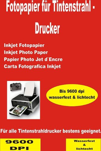 10 Blatt A4 180g SELBSTKLEBENDES hochglänzendes Fotopapier ! Bis 9600 DPI bedruckbar ! Absolut Blickdicht ! von Print4Life