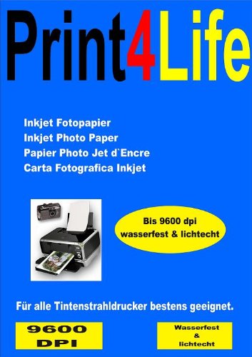 P4L – 100 Blatt High Glossy Fotopapier DIN A4 297mm*210mm 140g/m² von Print4Life