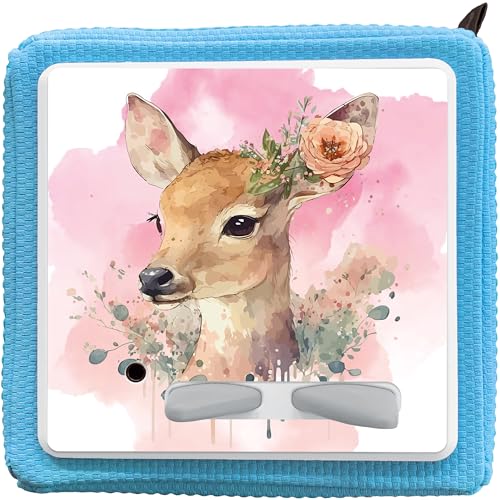 K002 | Schutzcover Schutzfolie für Toniebox selbstklebende passgenaue Folie Motive Zubehör für Kinder Spielzeug Aufkleber Sticker (Nr. 42 Watercolor Deer, ohne Wunschname) von PrintAttack