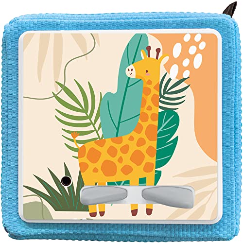 K002 | Schutzcover Schutzfolie für Toniebox selbstklebende passgenaue Folie Motive Zubehör für Kinder Spielzeug Aufkleber Sticker Personalisiert Wunschname (Nr. 2 Giraffe, ohne Wunschname) von PrintAttack