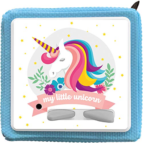 K002 | Schutzcover Schutzfolie für Toniebox selbstklebende passgenaue Folie Motive Zubehör für Kinder Spielzeug Aufkleber Sticker Personalisiert Wunschname (Nr. 24 my little unicorn white, ohne Wunschname) von PrintAttack