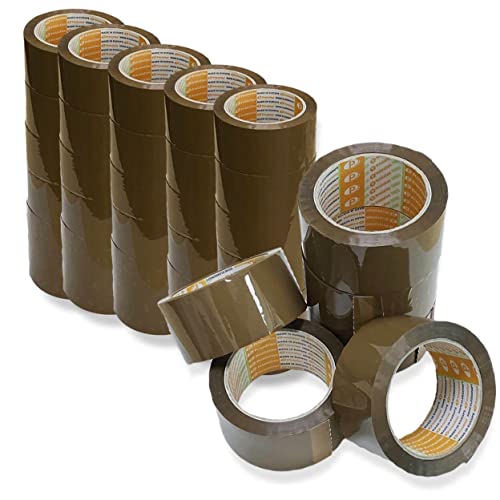 Printation 36er Set 50mm Packband braun - 36 Rollen Klebeband je 66m strong leise abrollend - Paketband klebstark, reißfest und geräuscharm - Paket-Klebeband für Päckchen u. Pakete von Printation