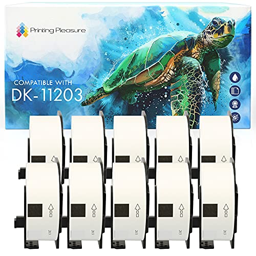 10x Ordnerregister-Etiketten kompatibel für Brother DK-11203 17mm x 87mm (300 Stück/Rolle) P-Touch QL-500 550 570 700 710W 720NW 800 810W 820NWB 1050 1100 1110NWB, Thermopapier mit Kunststoffhalter von Printing Pleasure