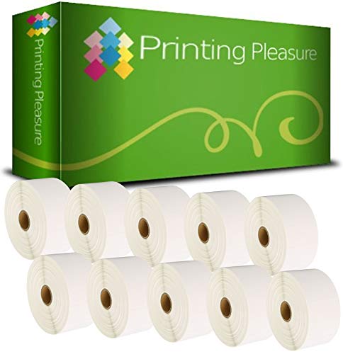 Printing Pleasure 10 x Zebra 52mm x 25mm ThermoEtiketten Rolle mit 2000 Etiketten, Thermodirekt von Printing Pleasure