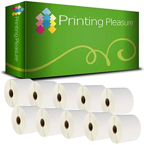 Printing Pleasure 10 x Zebra 76mm x 51mm ThermoEtiketten Rolle mit 1000 Etiketten, Thermodirekt von Printing Pleasure