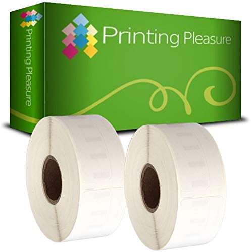 Printing Pleasure 2 x 11356 Rollen Etiketten kompatibel für Dymo LabelWriter & Seiko Etikettendrucker | 89mm x 41mm | 300 Stück | Namensschild-Etiketten von Printing Pleasure