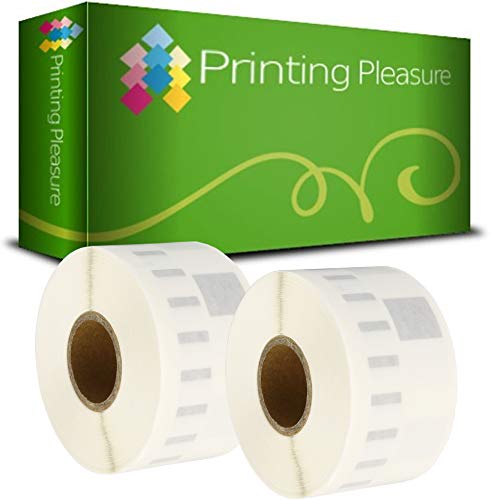 Printing Pleasure 2 x 99013 Rollen Etiketten kompatibel für Dymo LabelWriter & Seiko Etikettendrucker | 36mm x 89mm | 260 Stück | Große Adress-Etiketten | transparent von Printing Pleasure