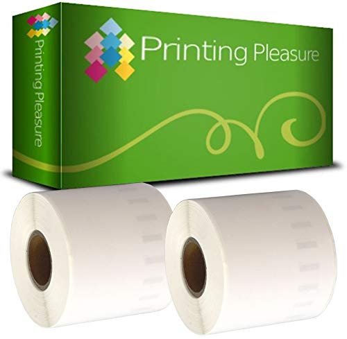 Printing Pleasure 2 x 99019 Rollen Etiketten kompatibel für Dymo LabelWriter & Seiko Etikettendrucker | 59mm x 190mm | 110 Stück | Ordner-Etiketten von Printing Pleasure